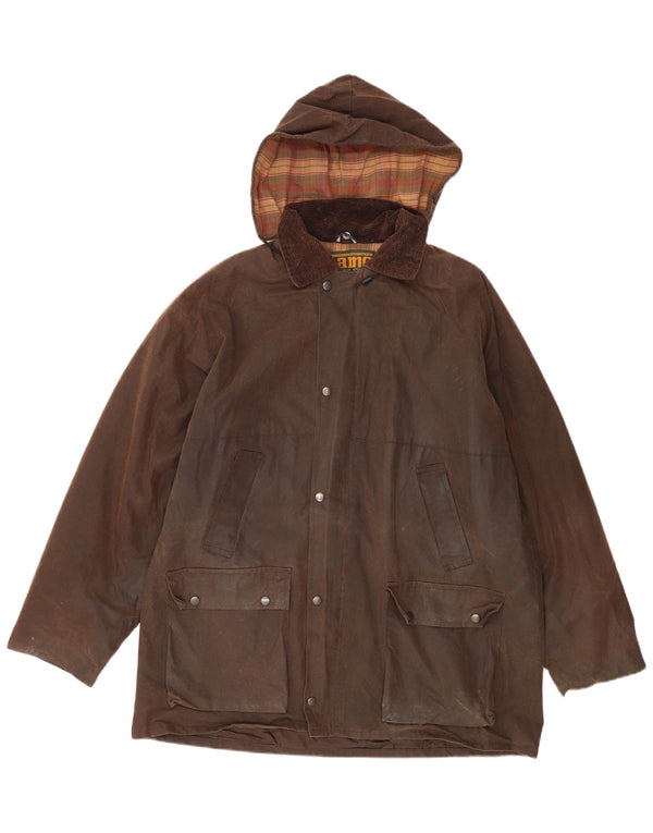 Game Technical Apparel muška pamučna jakna s kapuljačom UK 44 2XL smeđa