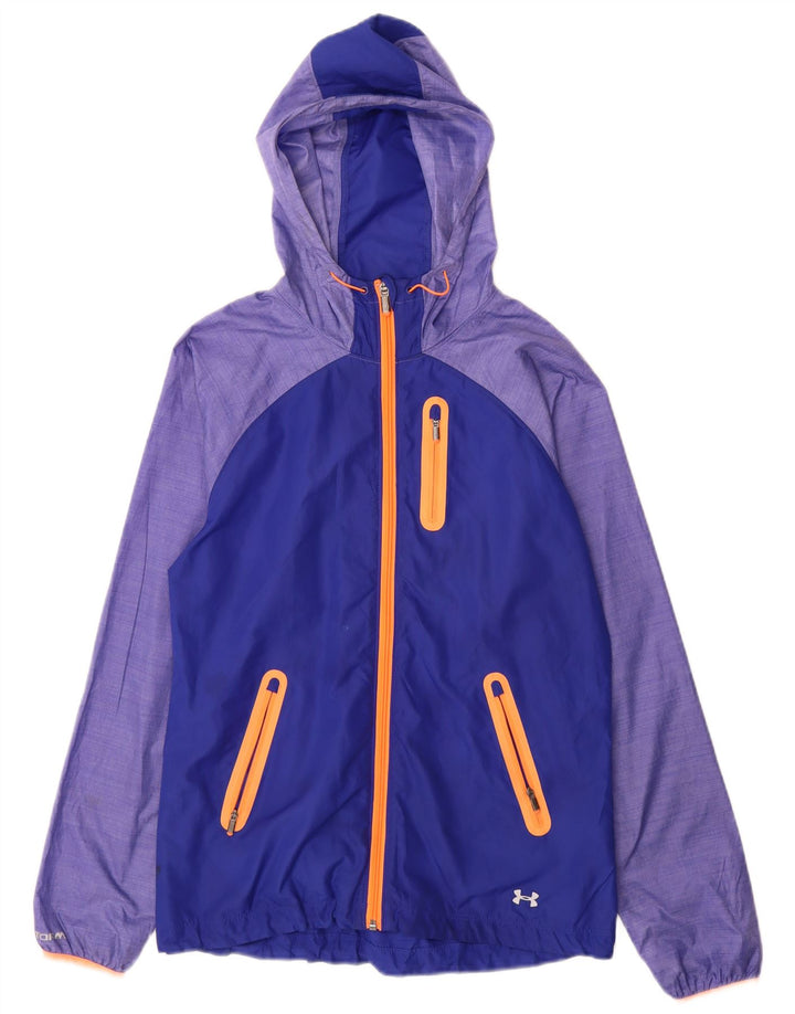 Under Armour ženska kišna jakna s kapuljačom UK 10 Small Blue Colourblock