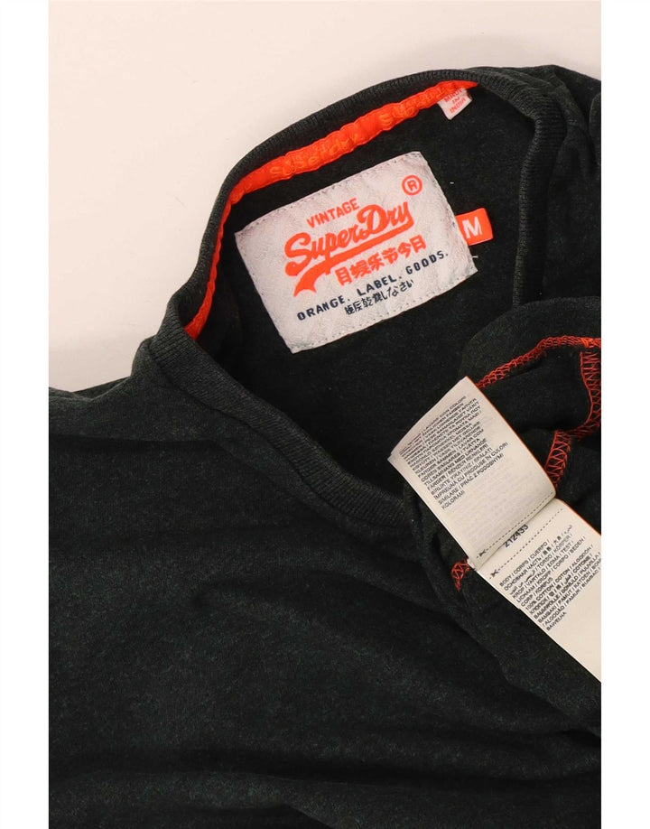 Superdry muška majica dugih rukava srednje zelene pamučne boje