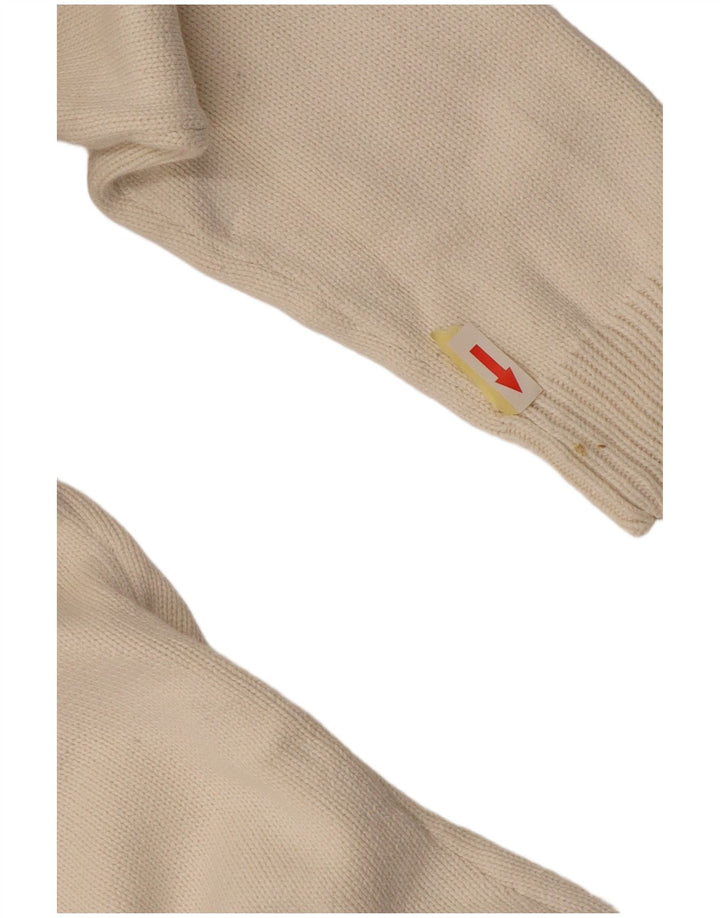 Ralph Lauren Ženski džemper s dugmadima i ovratnikom UK 14 Srednje bijeli pamuk