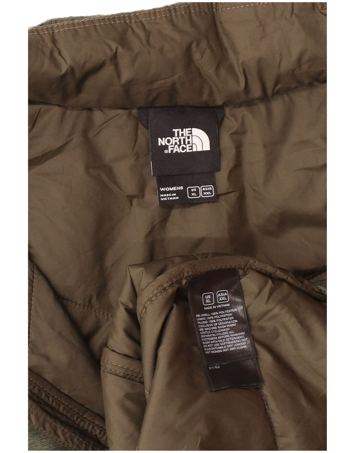 The North Face ženski podstavljeni kaput s kapuljačom UK 18 XL kaki poliesterski moderni