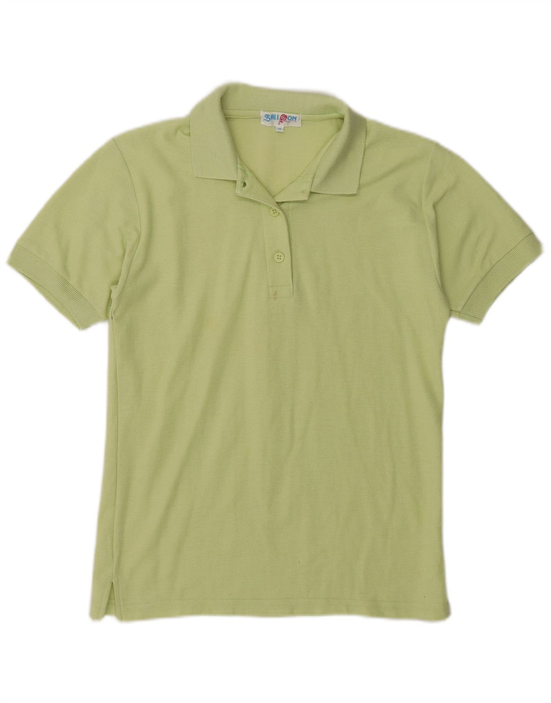 BALLOON Womens Polo Shirt UK 14 Medium Green Cotton