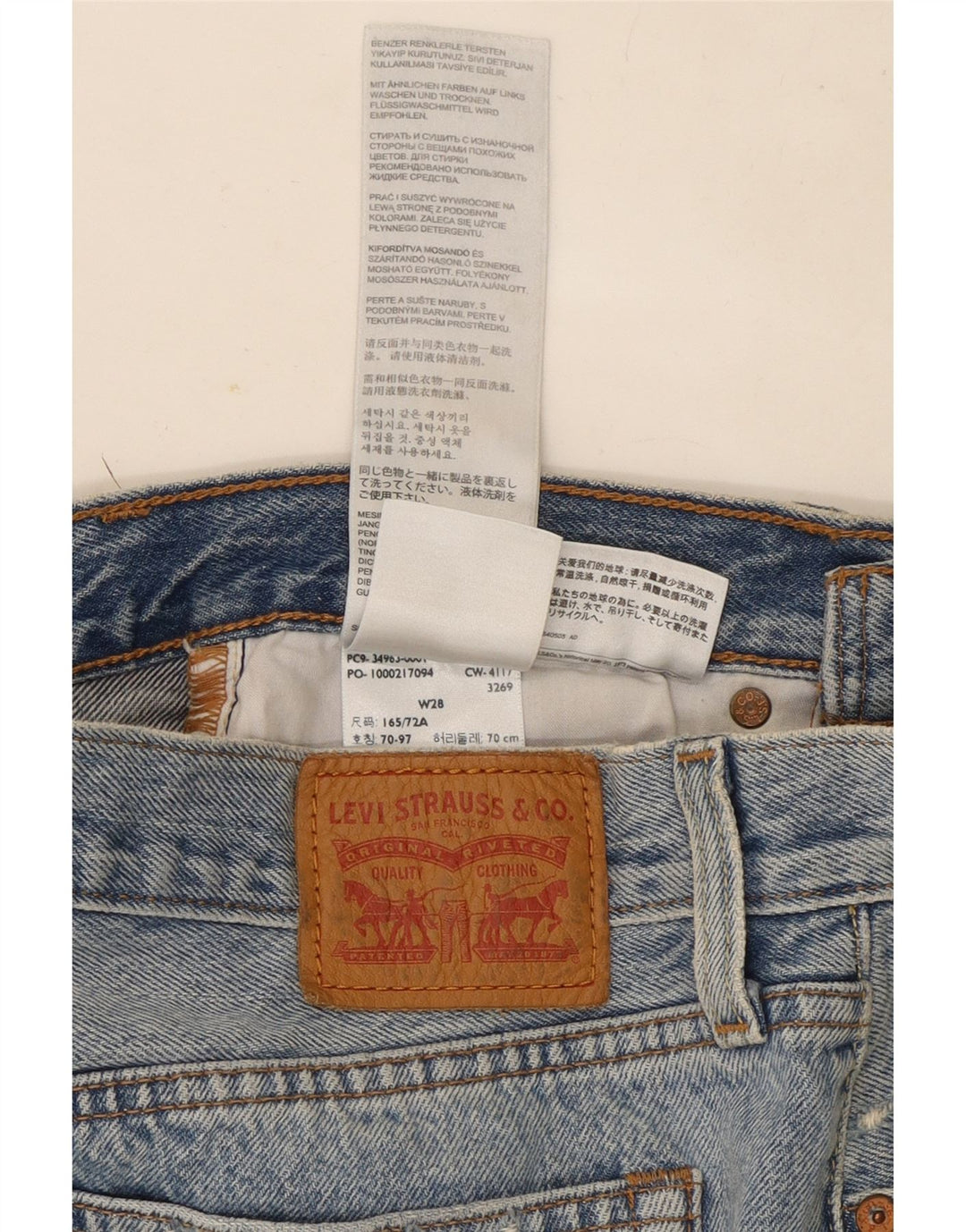 Levi's ženska mini traper suknja od plavog plavog plavog plavog pamuka W28