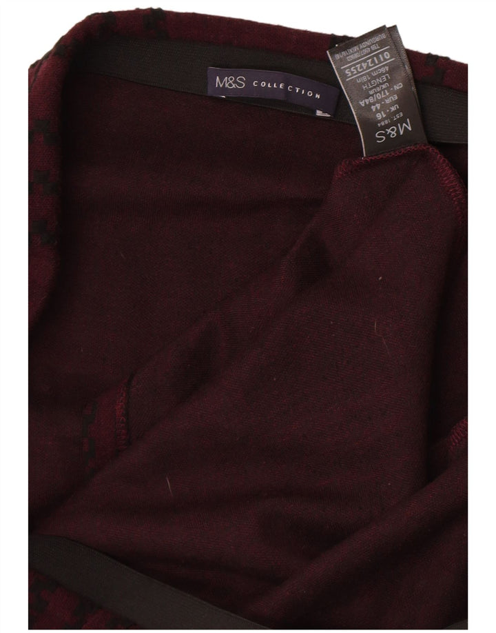 Marks & Spencer ženska mini suknja UK 16 Large W34 Bordo karirani poliester