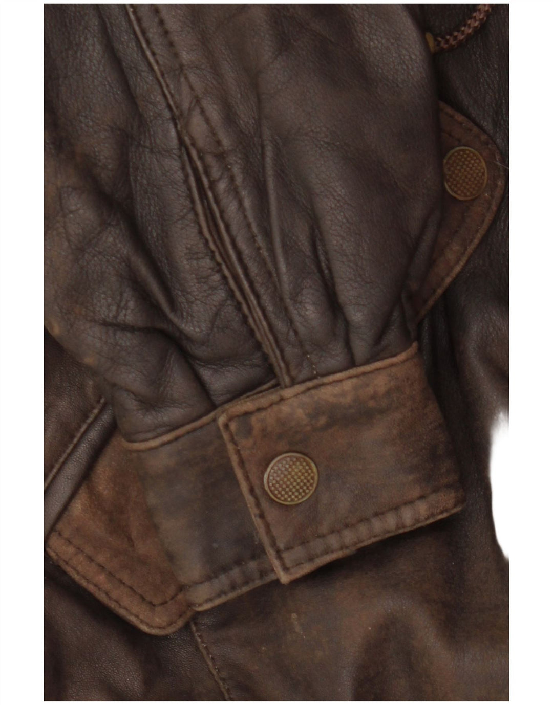 VINTAGE ženski kožni kaput s kapuljačom EU 38 srednje smeđa koža