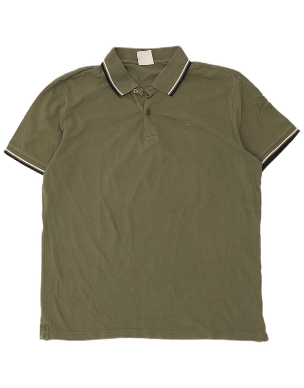 Diadora muška polo majica 2XL kaki pamuk na pruge