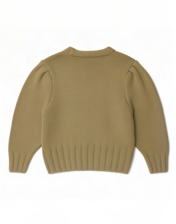 Zara Womens Cardigan Sweater UK 10 Small Green Cotton