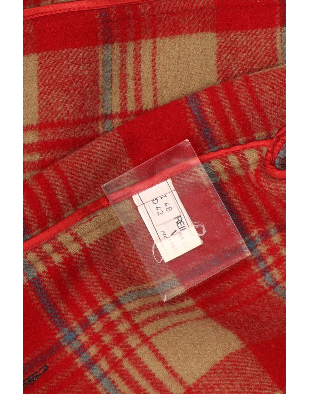 VINTAGE ženski duffle kaput IT 48 XL crvena vuna