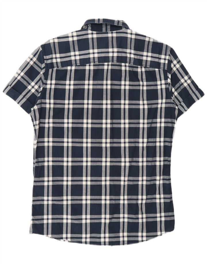 Jack & Jones muška košulja kratkih rukava Srednje tamnoplava karirana pamuk