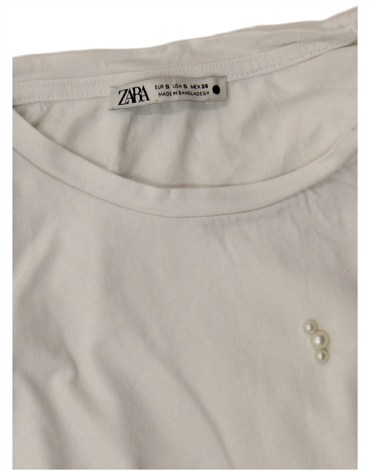 ZARA ženska majica kratkih rukava UK 8 Small White