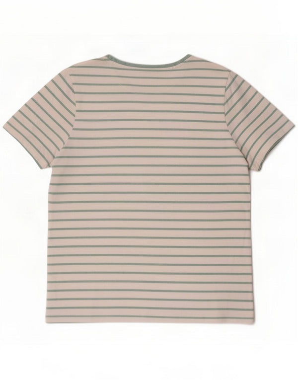 Ženska majica kratkih rukava Fat Face UK 16 Large White Striped Cotton