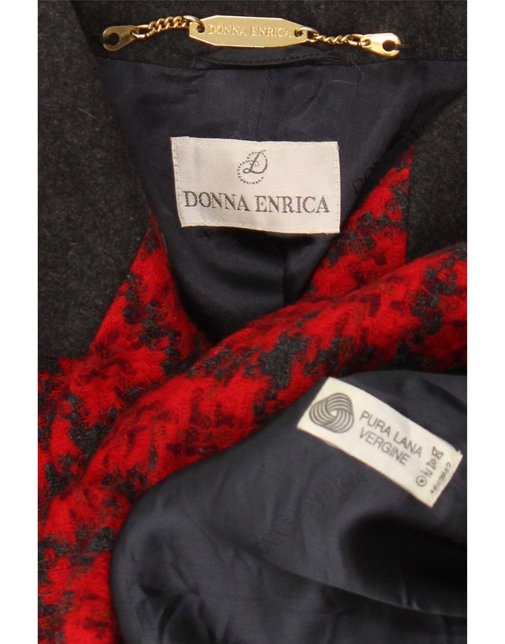 Ženska jakna s 3 gumba Donna Enrica UK 16 Large Red Houndstooth