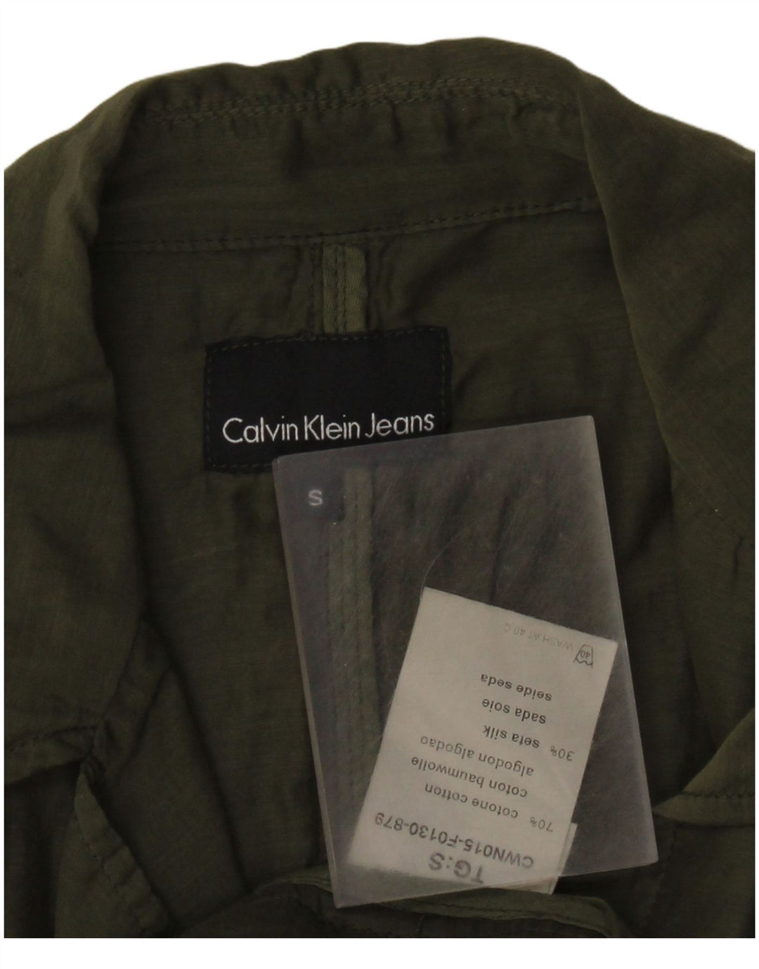 Calvin Klein Jeans ženski sako sa 2 gumba UK 10 Mali zeleni pamuk