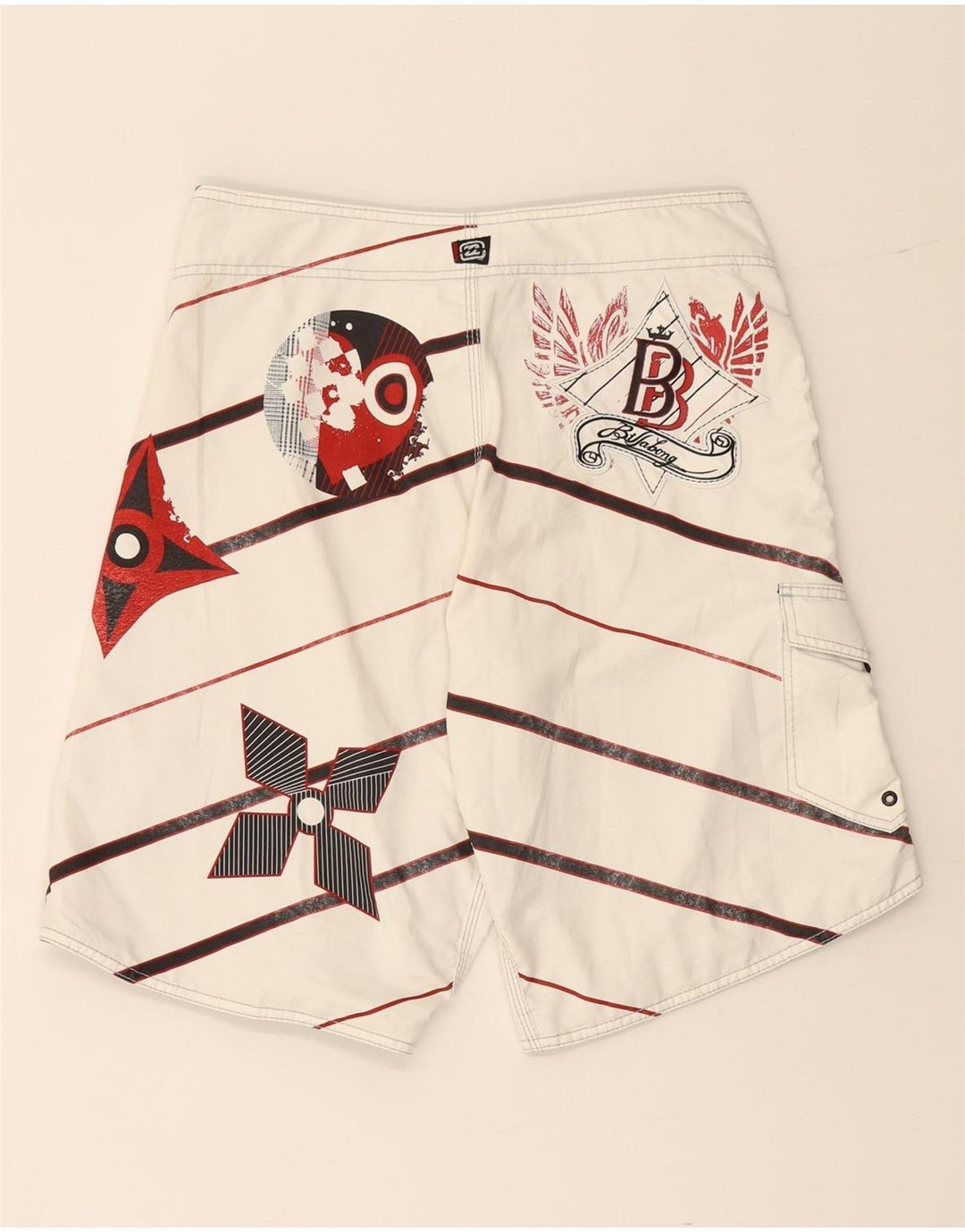 BILLABONG muške kratke hlače za kupanje s grafičkim motivima srednje bijele pruge