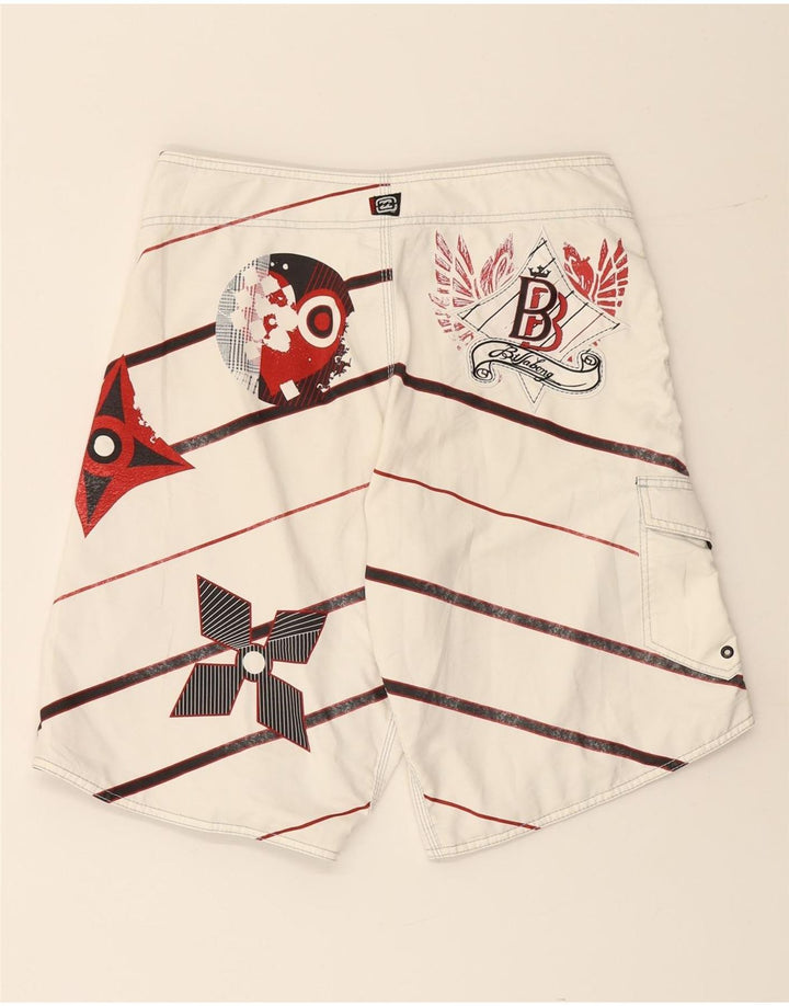 BILLABONG muške kratke hlače za kupanje s grafičkim motivima srednje bijele pruge