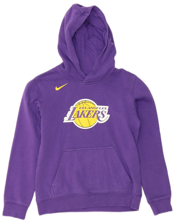 NIKE Boys Los Angeles Lakers majica s kapuljačom 10-11 godina srednje ljubičasta