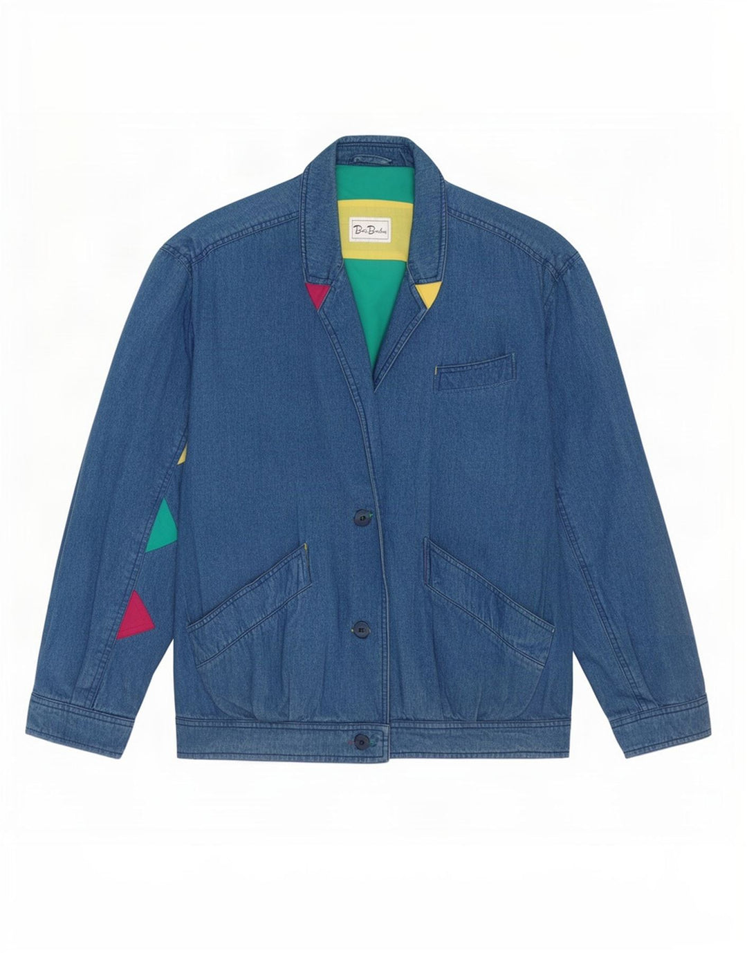 Betty Barclay ženska prevelika traper jakna UK 14 Large Blue Colourblock