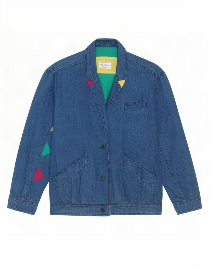 Betty Barclay ženska prevelika traper jakna UK 14 Large Blue Colourblock