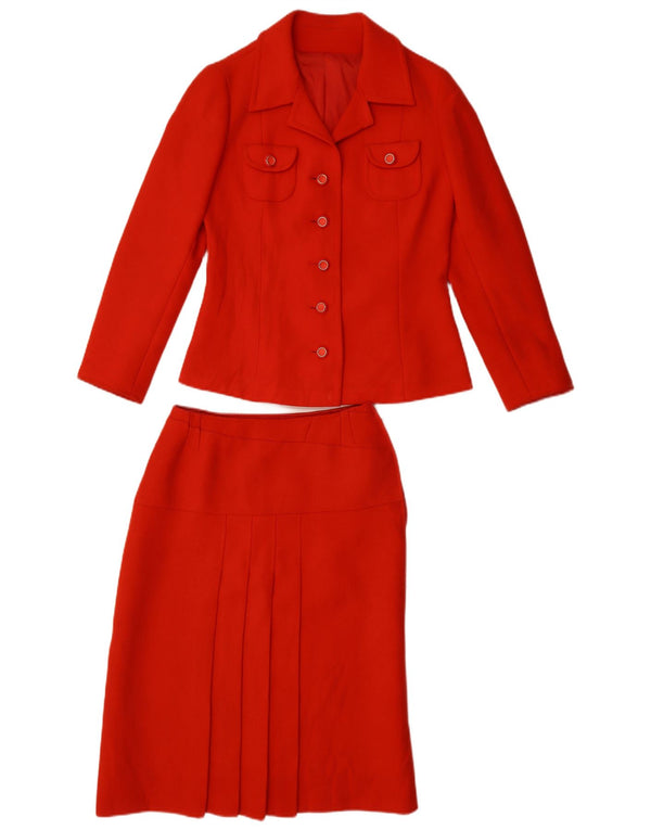 AL DUCA D'AOSTA Ženska dvodijelna suknja s 5 gumba IT 42 Srednje W26 Crvena