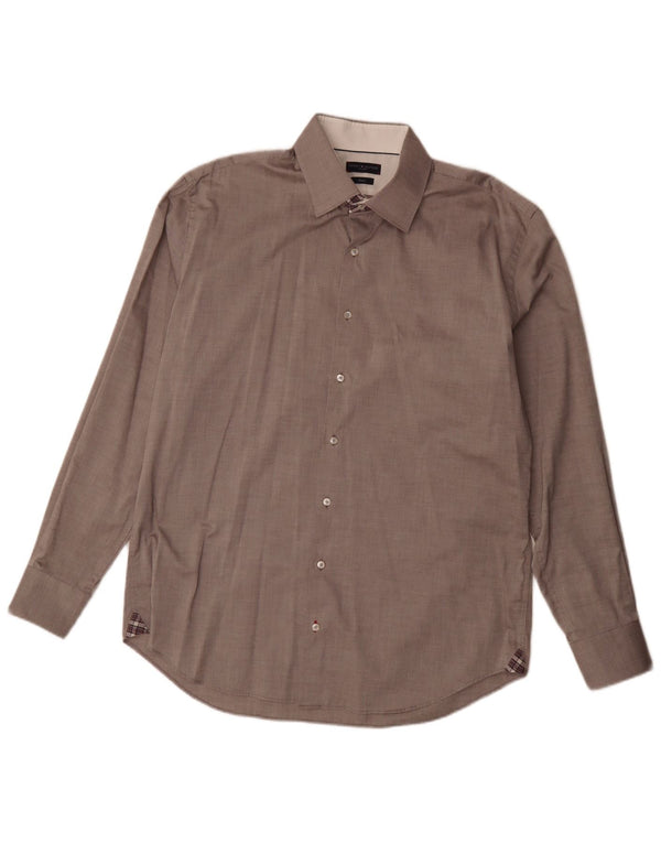 Tommy Hilfiger muška krojena košulja veličina 44 17 1/2 XL smeđi pamuk