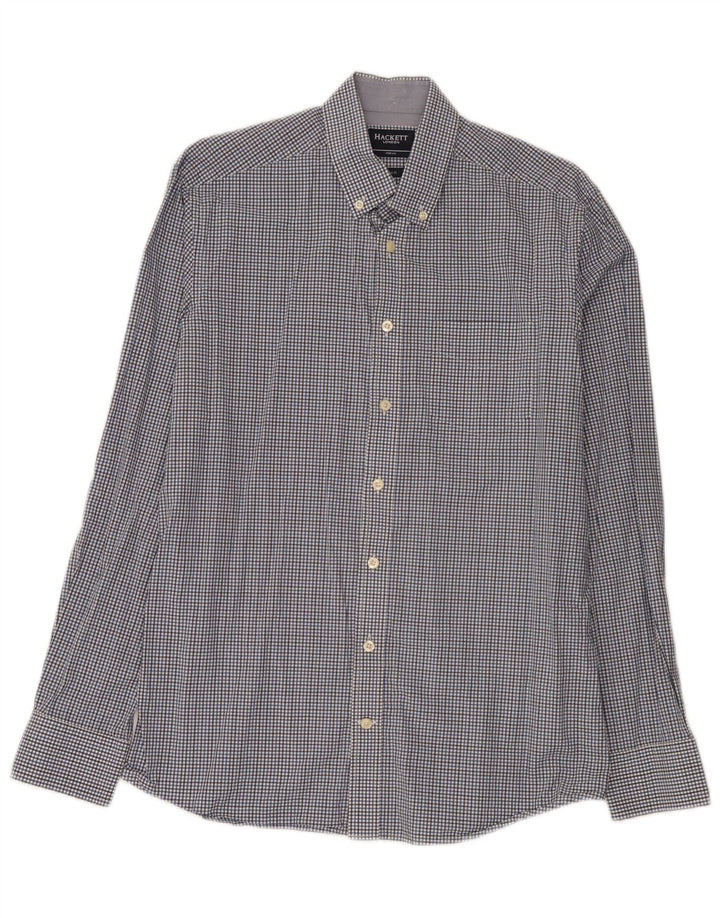 Hackett muška uska košulja srednje plave boje gingham pamuka