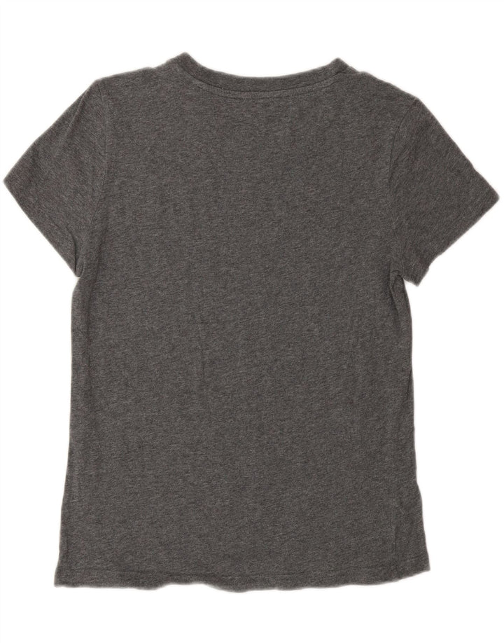 ADIDAS Womens Graphic T-Shirt Top UK 8 Small Grey Vintage Adidas and Second-Hand Adidas from Messina Hembry 
