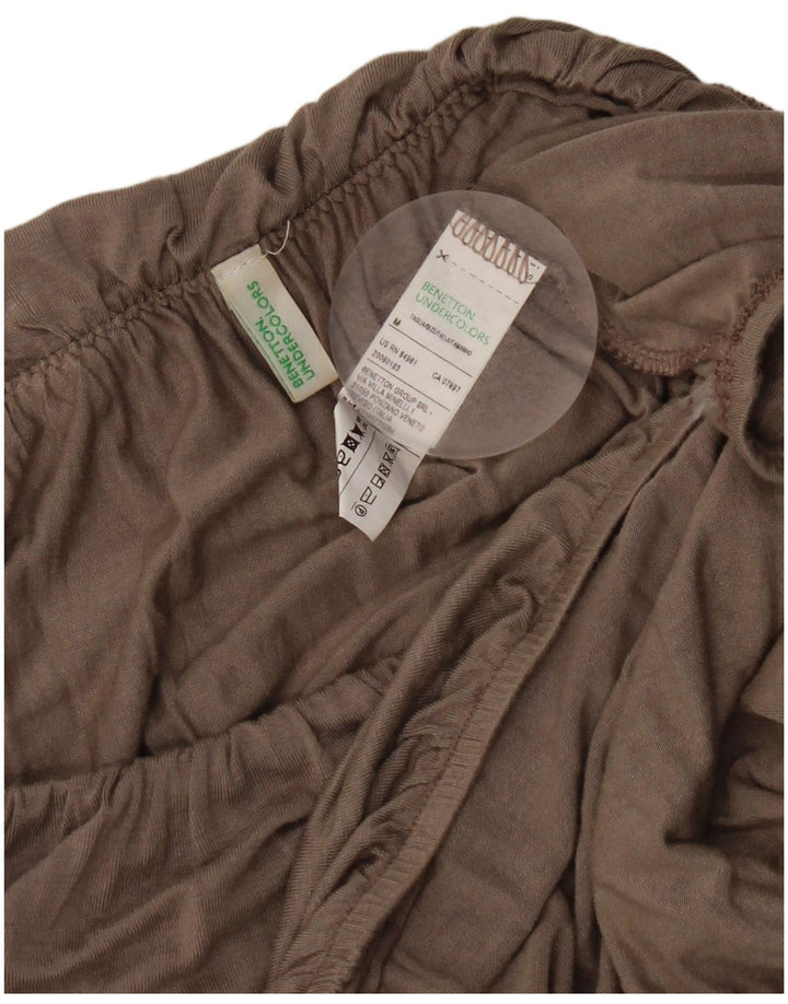 Benetton ženska majica s otvorenim ramenima UK 12 srednje siva viskoza