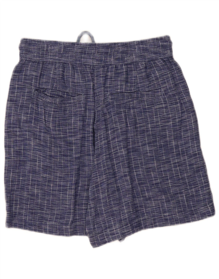 WHITE STUFF Womens Casual Shorts UK 8 Small W28 Blue Check Linen