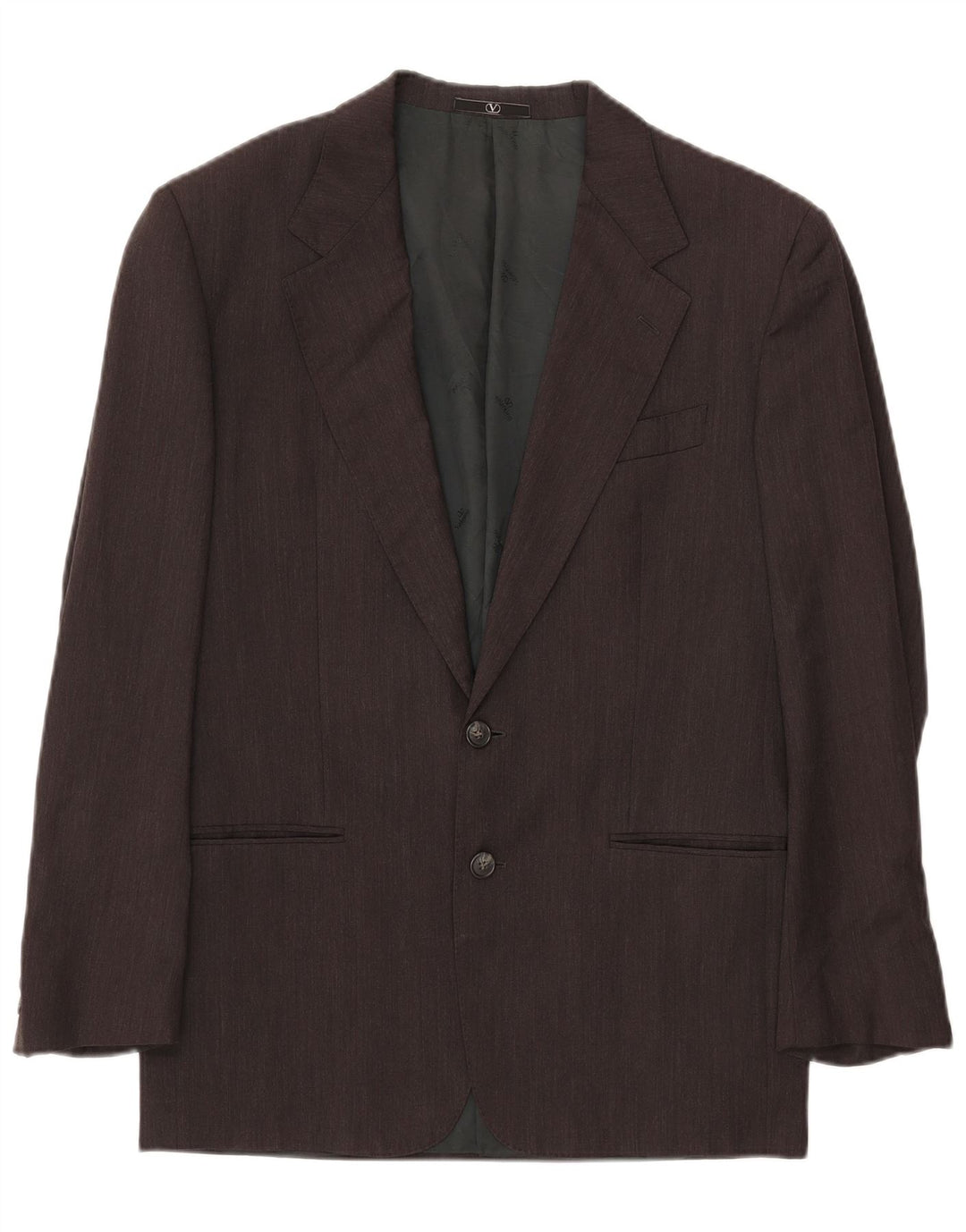 VALENTINO Muška jakna sa 2 gumba IT 46 Mala siva djevičanska vuna