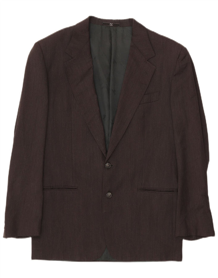 VALENTINO Muška jakna sa 2 gumba IT 46 Mala siva djevičanska vuna