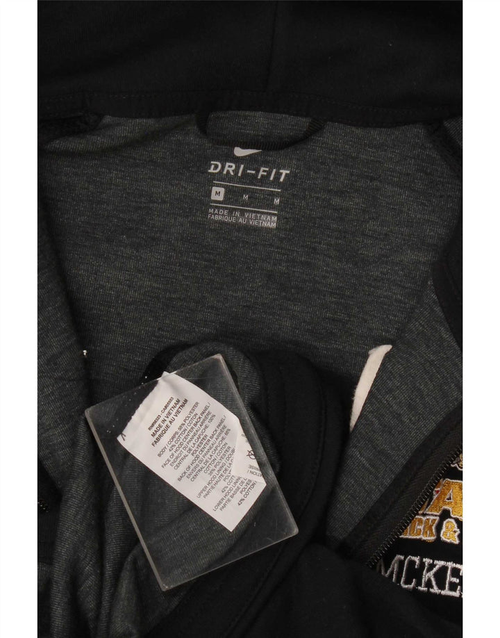 Nike Ženski Dri Fit Graphic Zip pulover s kapuljačom UK 12 srednje crni poliester