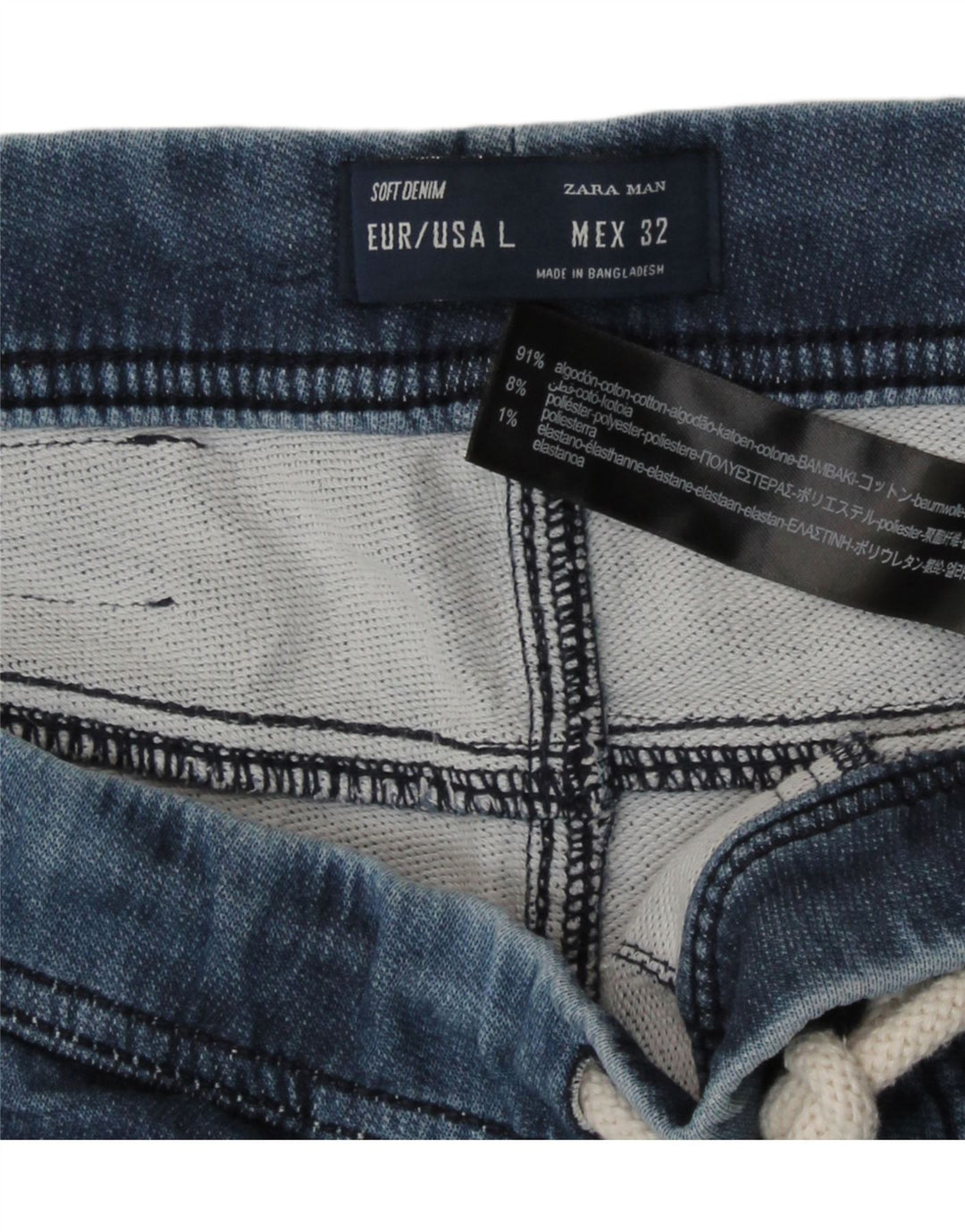 Zara muške kratke hlače Large W32 plavi pamuk