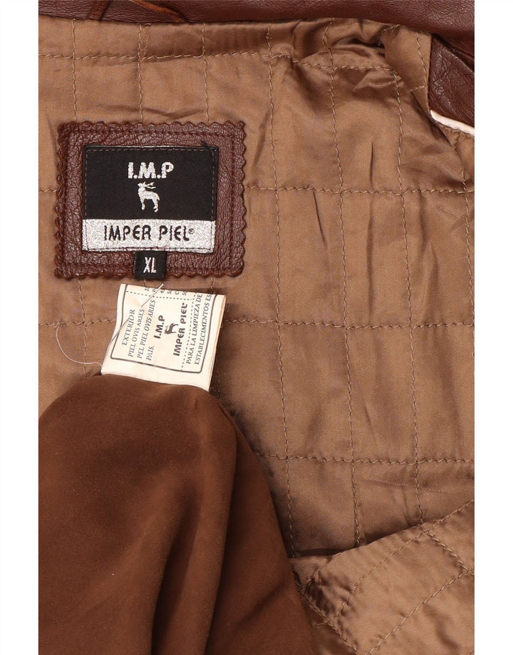 Vintage muška kožna jakna UK 42 XL smeđa koža