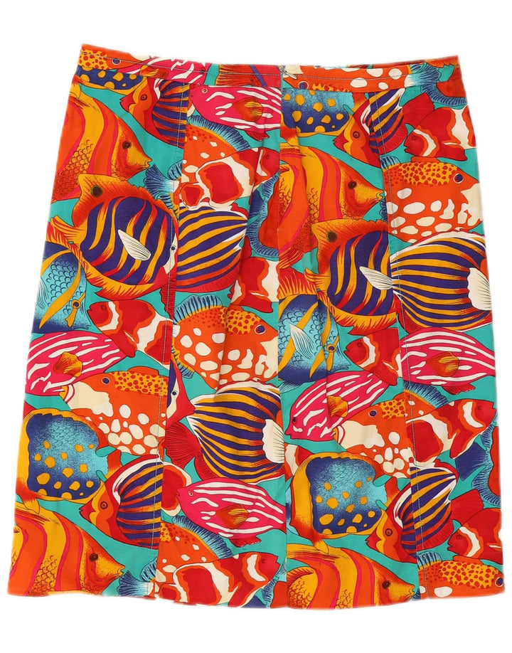 MAX MARA ženska vikend ravna suknja UK 14 velika W30 višebojna