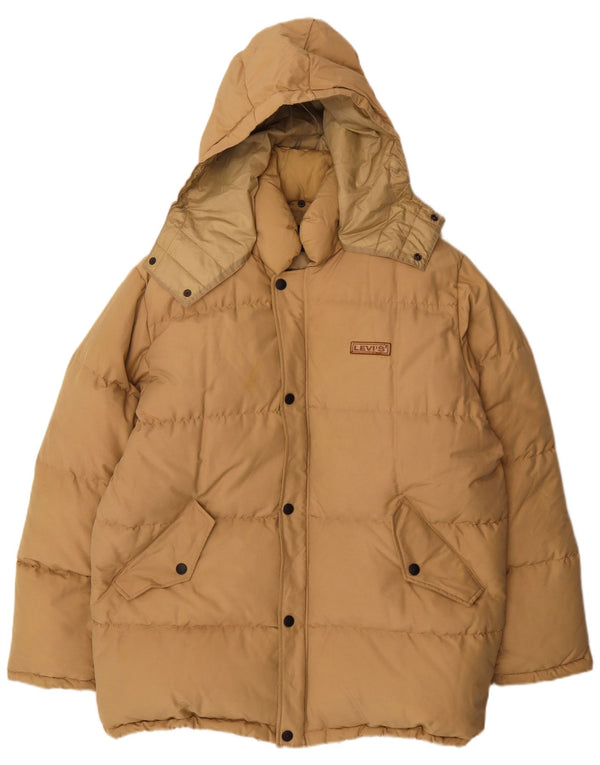 Levi's muška podstavljena jakna s kapuljačom UK 40 Large Beige Nylon