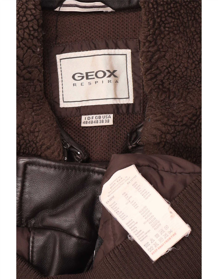 Geox muška bomber kožna jakna UK 38 srednje smeđa