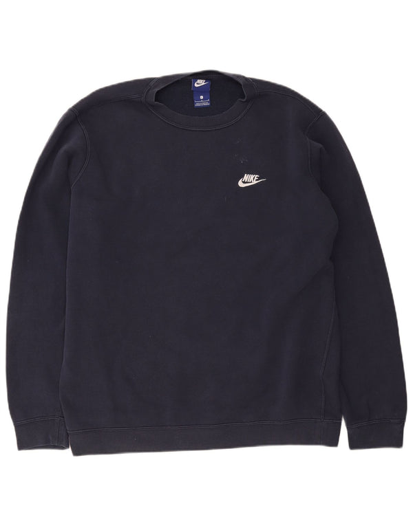 Nike Mens Sweatshirt Jumper Large Navy Blue Cotton