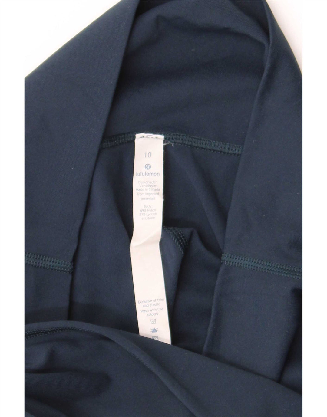 Lululemon ženske kapri tajice US 10 velike tamnoplave najlonske