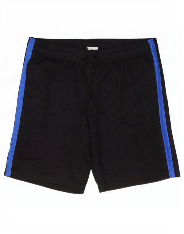 Shamp Mens Sport Shorts Large Black Polyester