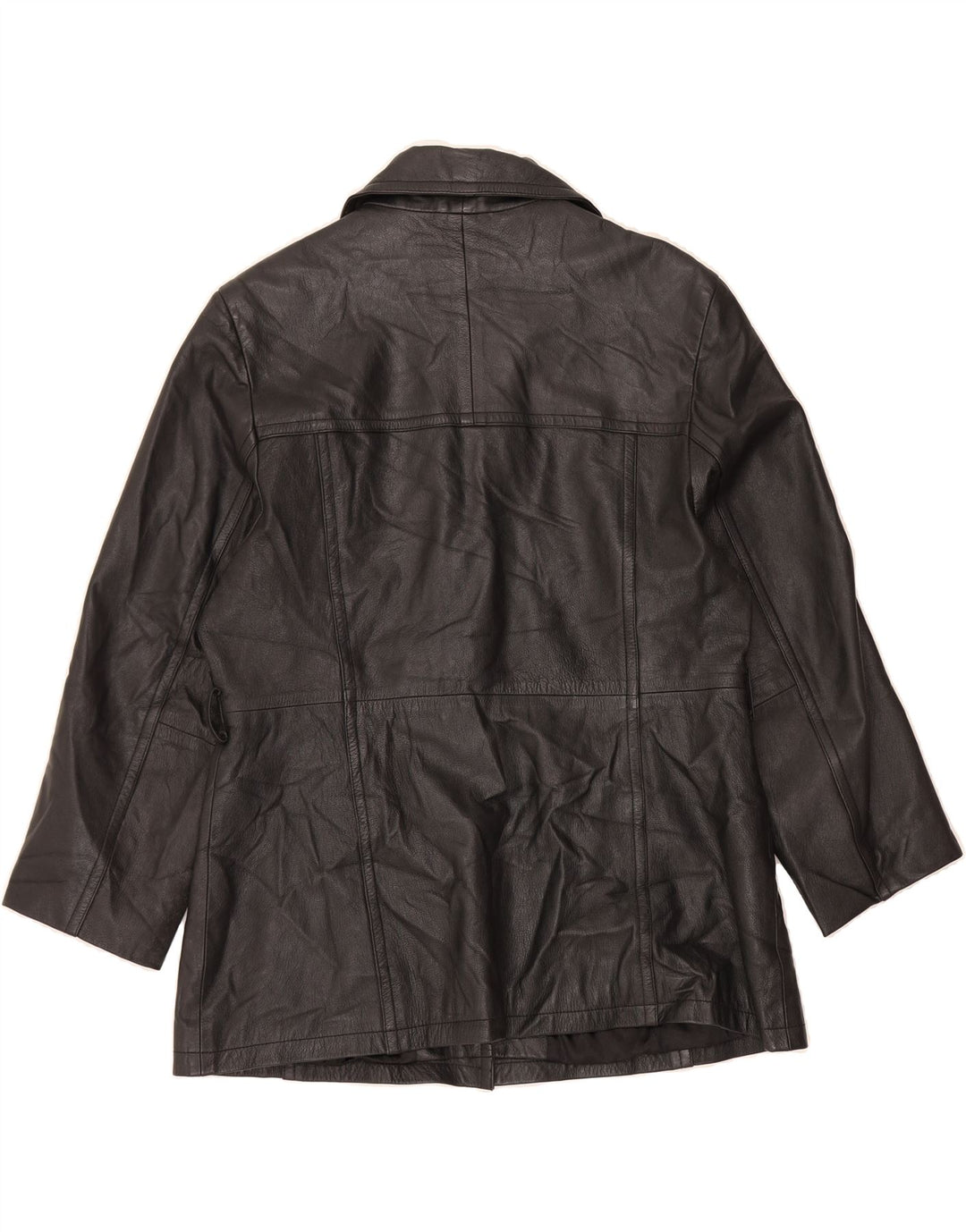 VINTAGE Womens Leather Jacket EU 50 2XL Black Leather Vintage Vintage and Second-Hand Vintage from Messina Hembry 
