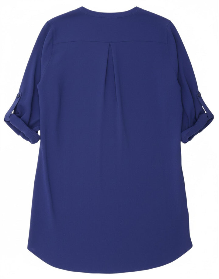 BCBGMAXAZRIA Womens 3/4 Sleeve Tunic Dress UK 16 Large Blue Polyester