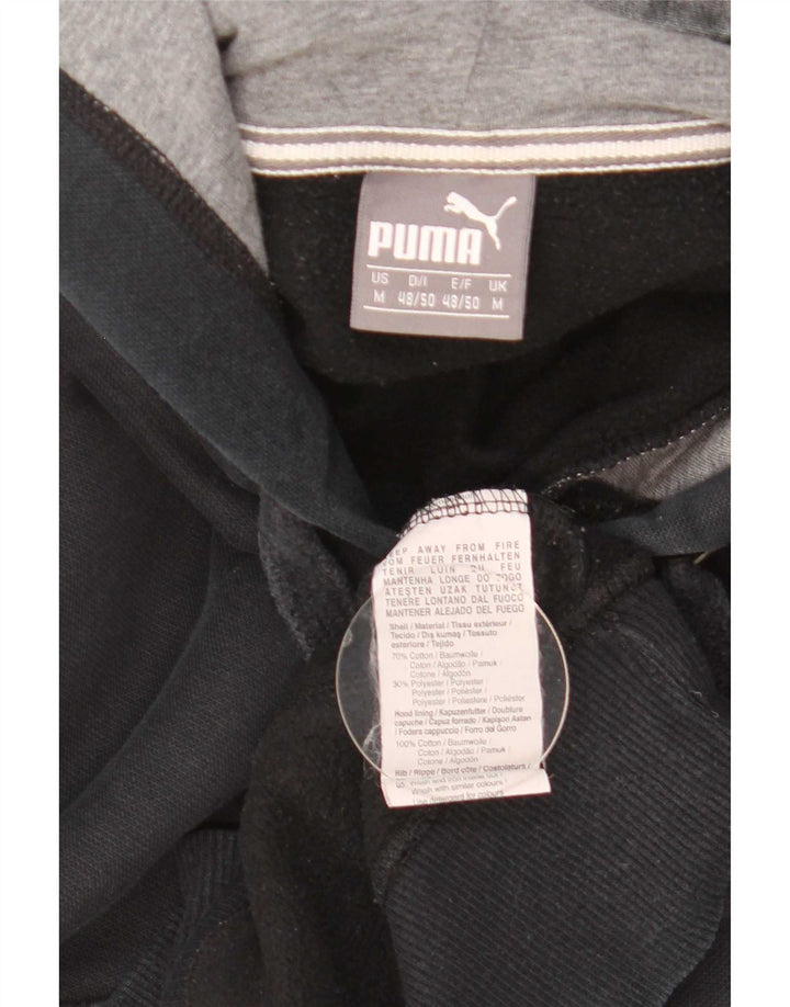 Puma muška majica s kapuljačom Srednje crni pamuk