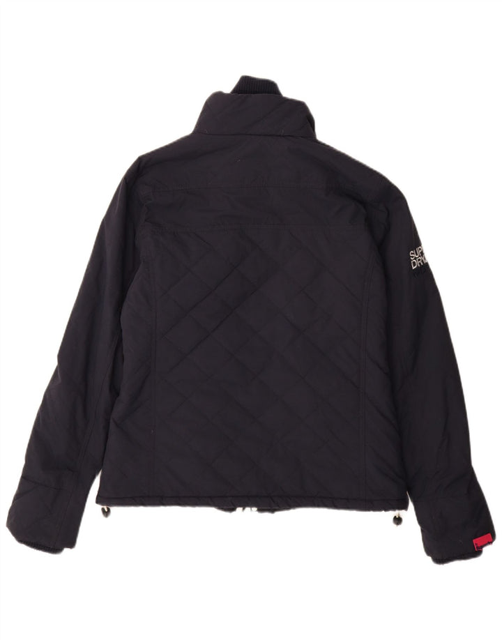SUPERDRY Womens Windcheater Windbreaker Jacket UK 14 Medium Navy Blue