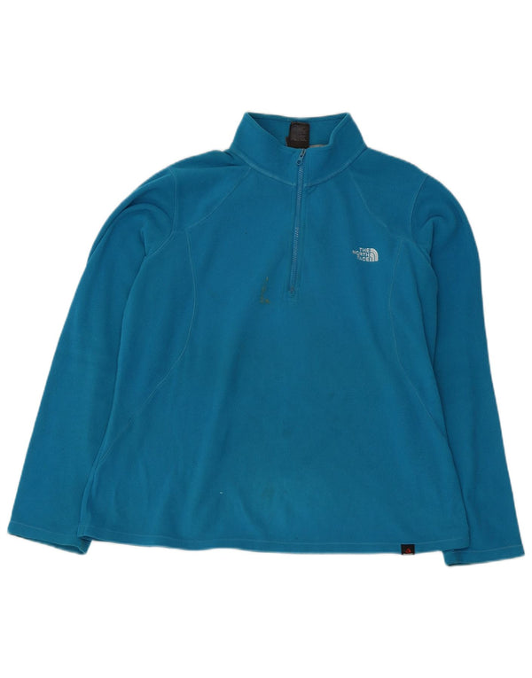 The North Face ženski flis džemper s patentnim izrezom UK 16 veliki plavi poliester