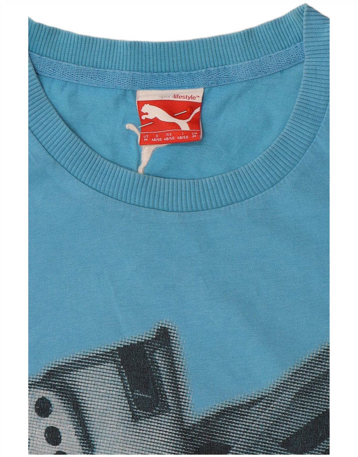 Puma muška srednje plava majica s grafičkim motivima