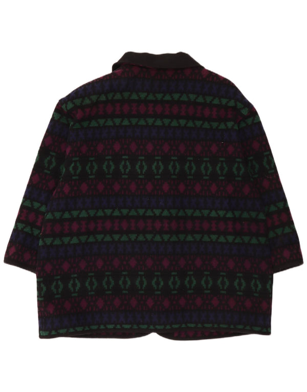 Vintage ženski kaput UK 26 5XL Raznobojna geometrijska vuna
