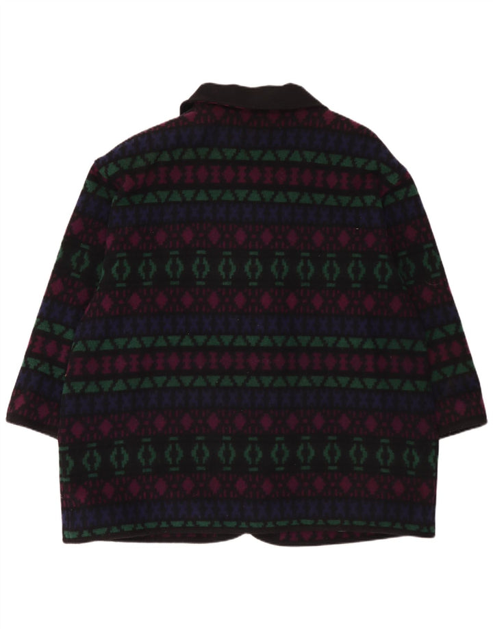 Vintage ženski kaput UK 26 5XL Raznobojna geometrijska vuna