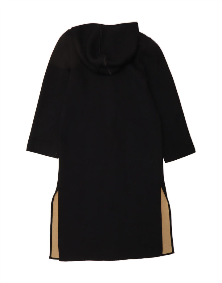 ENNEDI Womens Hooded Overcoat UK 14 Large Black Wool Vintage Ennedi and Second-Hand Ennedi from Messina Hembry 