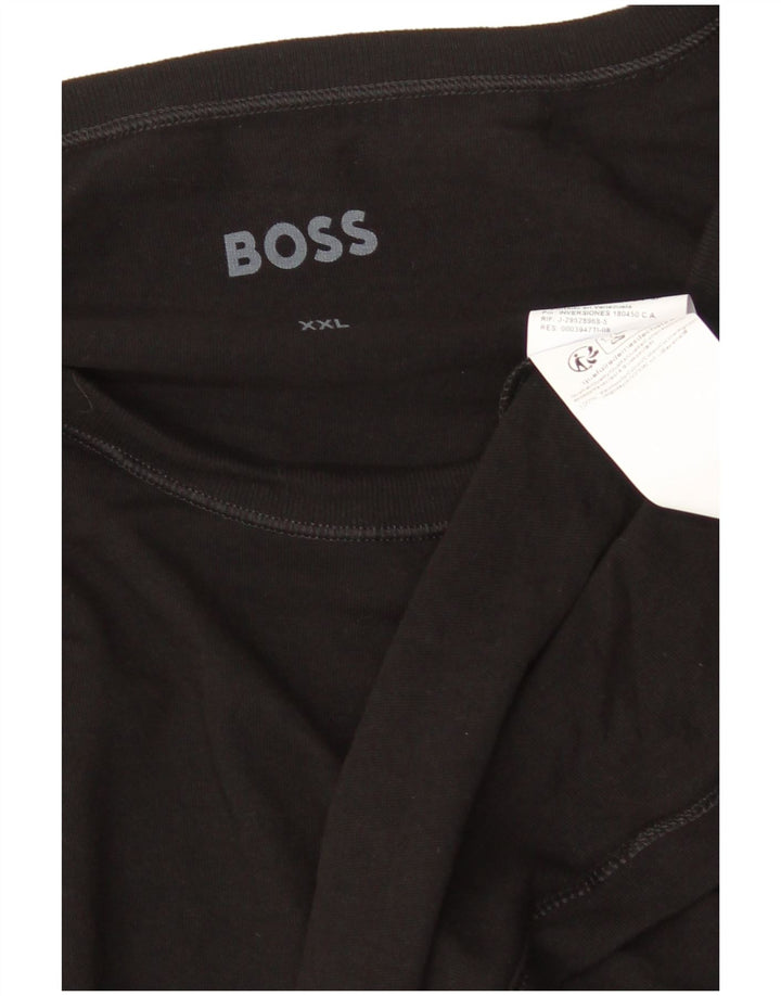 HUGO BOSS Muška majica dugih rukava 2XL crni pamuk