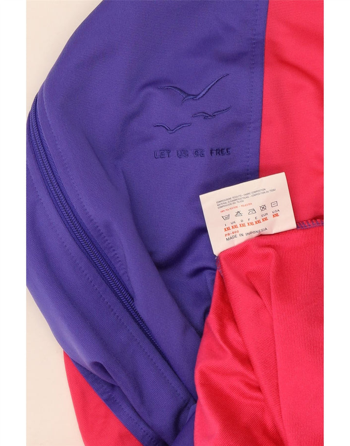 Vintage muška gornja jakna trenirke 2XL poliester crvene boje